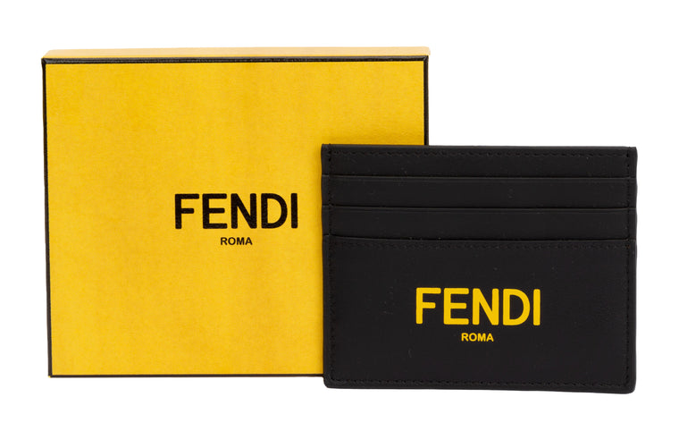 Fendi NIB Black Credit Card Case
