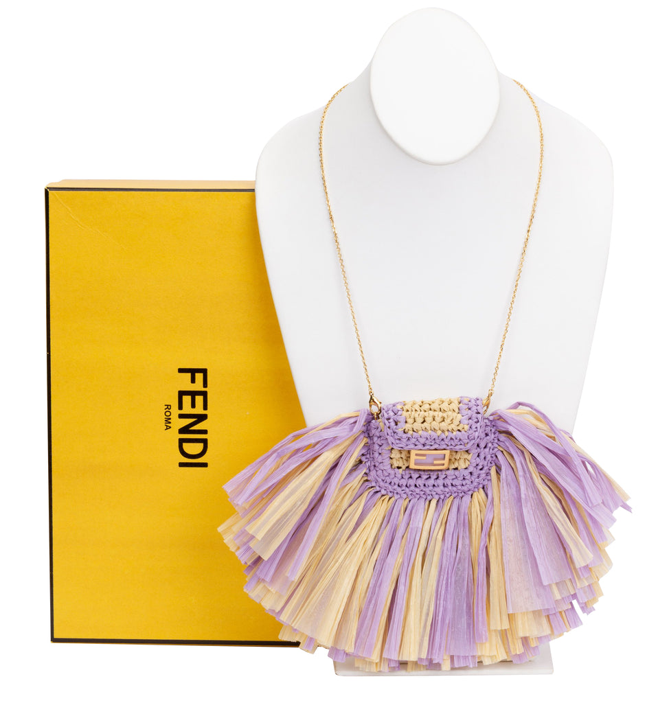 Fendi Micro Baguette Tassel Necklace
