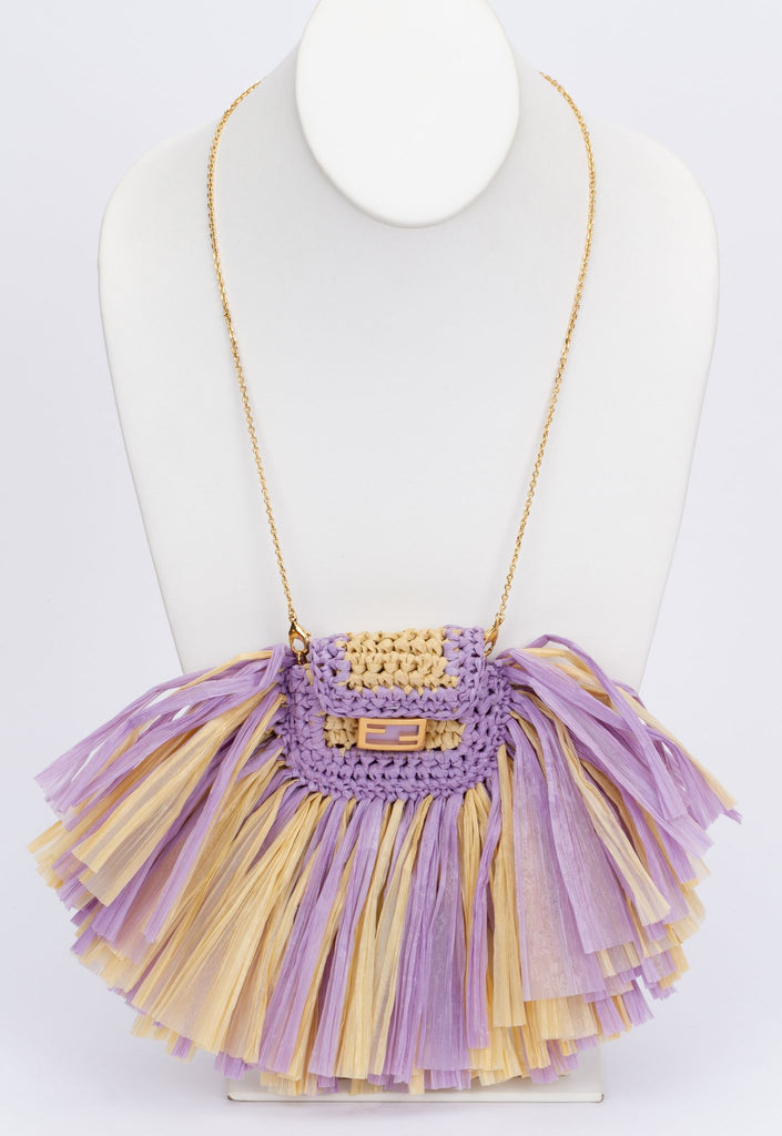 Fendi Micro Baguette Tassel Necklace