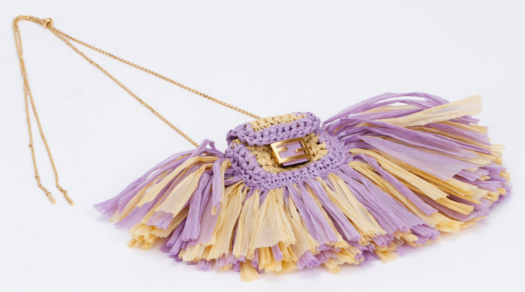Fendi Micro Baguette Tassel Necklace