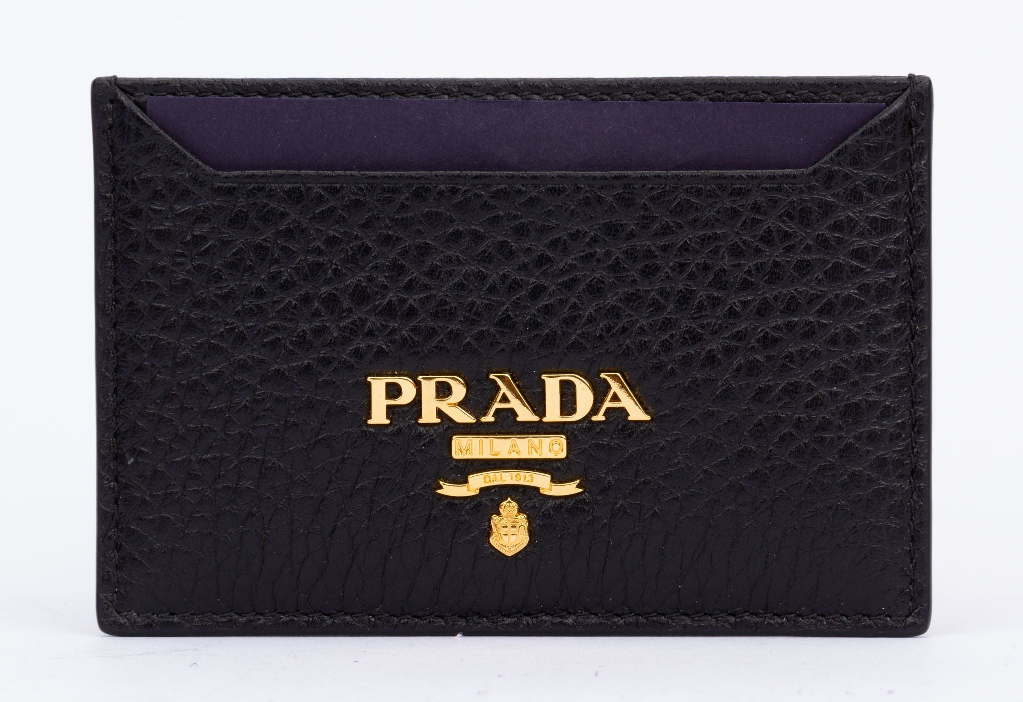 lux credit card sleeve Prada NIB Credit Card Holder Black