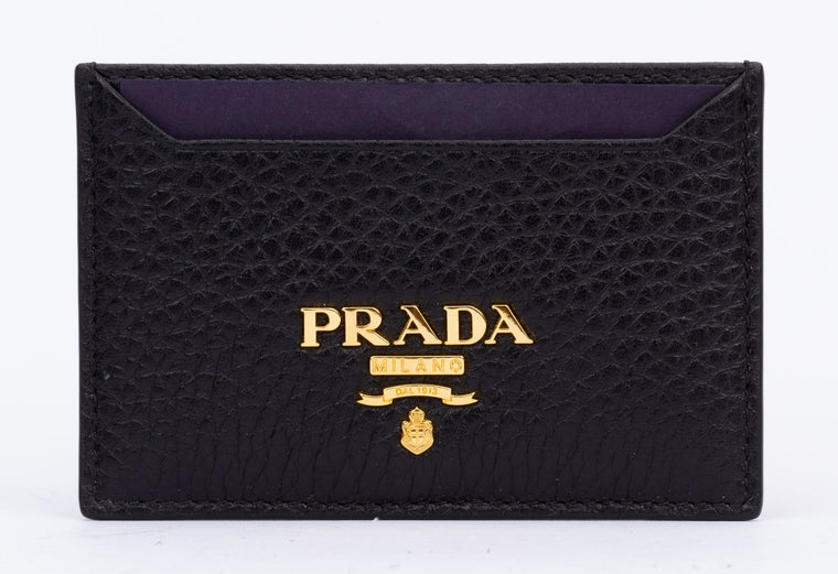 Prada NIB Credit Card Holder Black