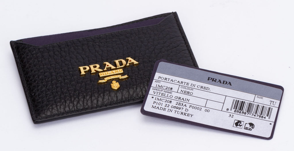 Prada NIB Credit Card Holder Black