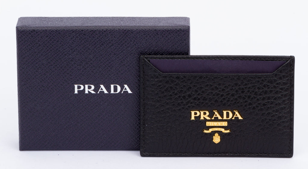 Prada NIB Credit Card Holder Black