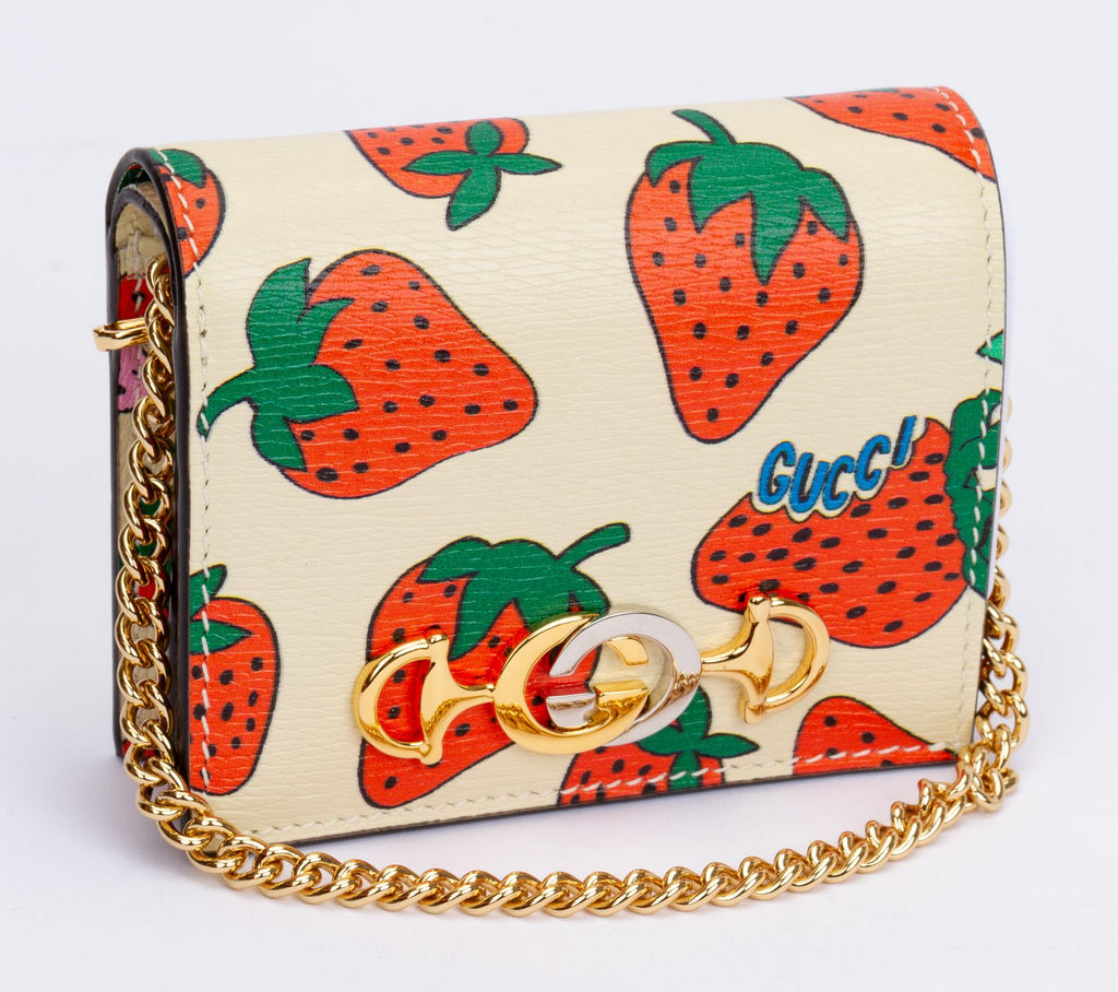 Gucci Zumi Strawberry Card Case Bag