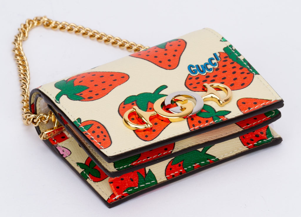Gucci Zumi Strawberry Card Case Bag