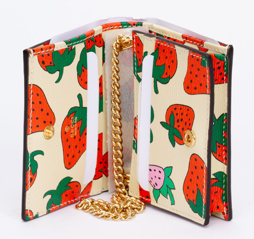 Gucci Zumi Strawberry Card Case Bag