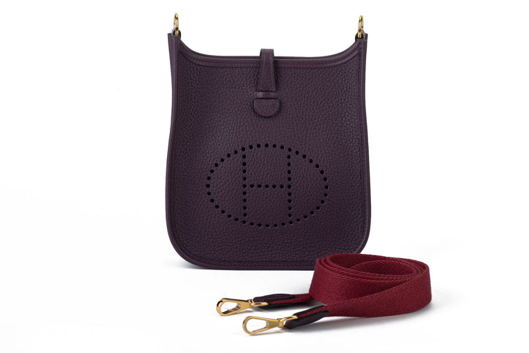 Hermes BNIB Cassis Mini Evelyne Gold