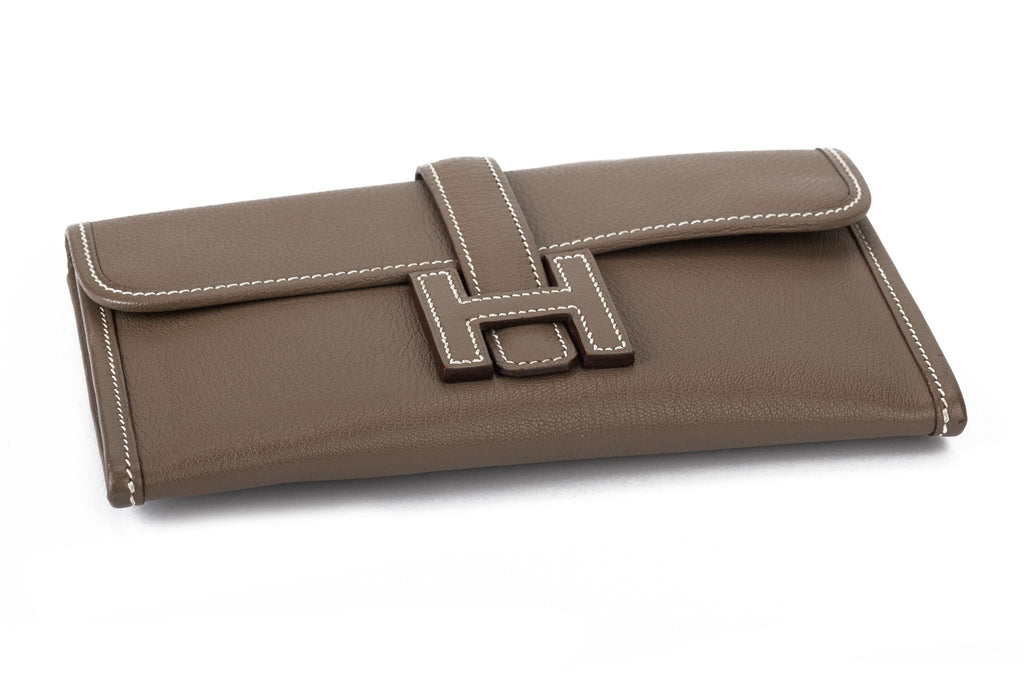 Hermès Small Jige Etoupe Goat Skin Bag