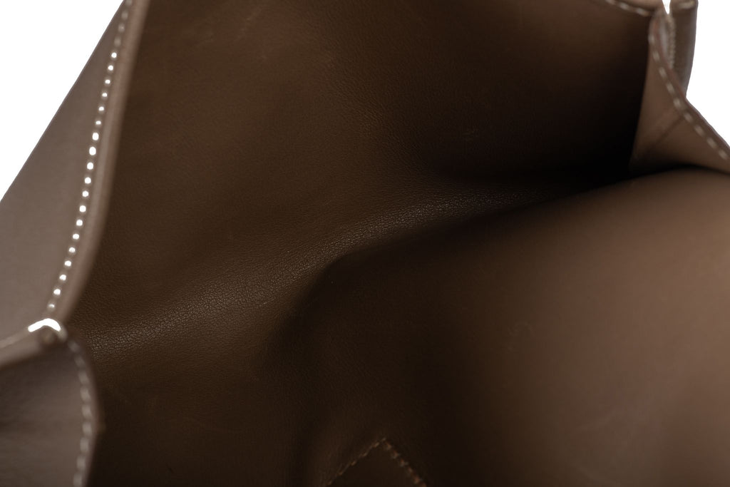 Hermès Small Jige Etoupe Goat Skin Bag