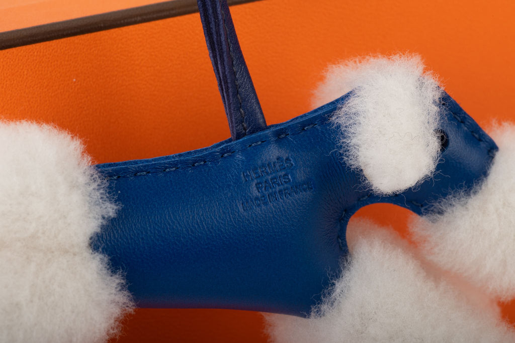 Hermès BNIB Blue Shealing Dog Charm