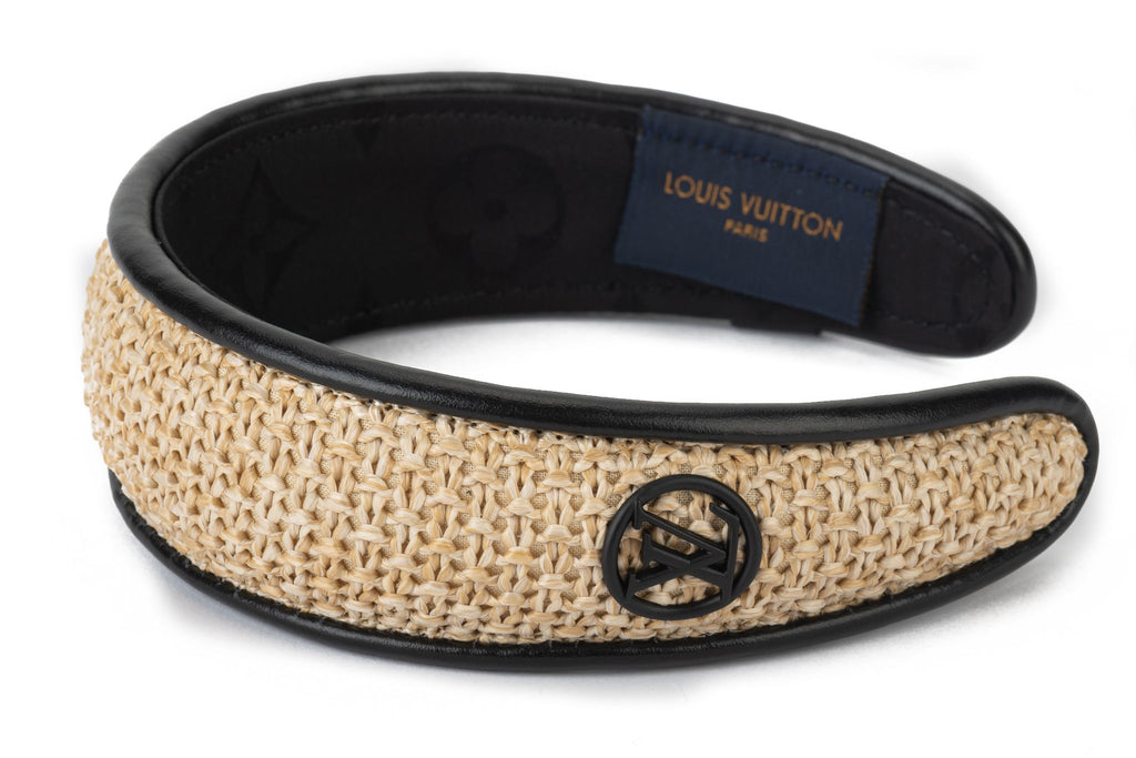 Vuitton BNIB Black Raffia Headband