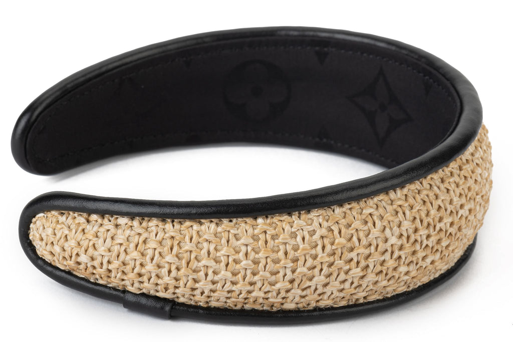 Vuitton BNIB Black Raffia Headband