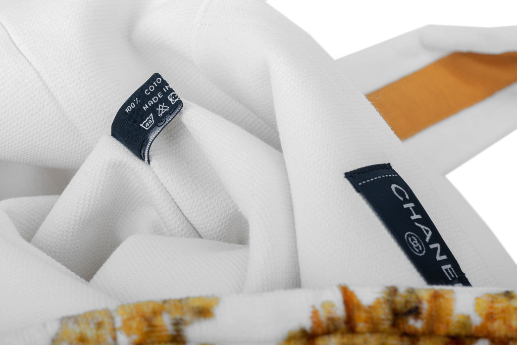 Chanel New White Terry Cloth Beach Bag