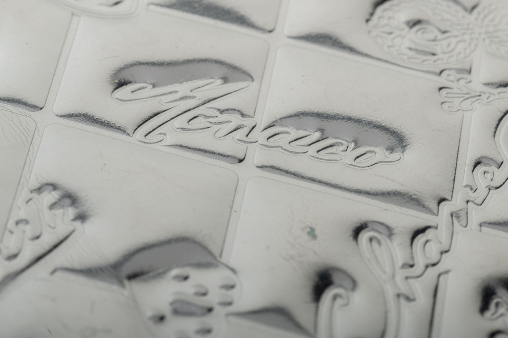 Chanel Preloved Silver Symbols Wallet