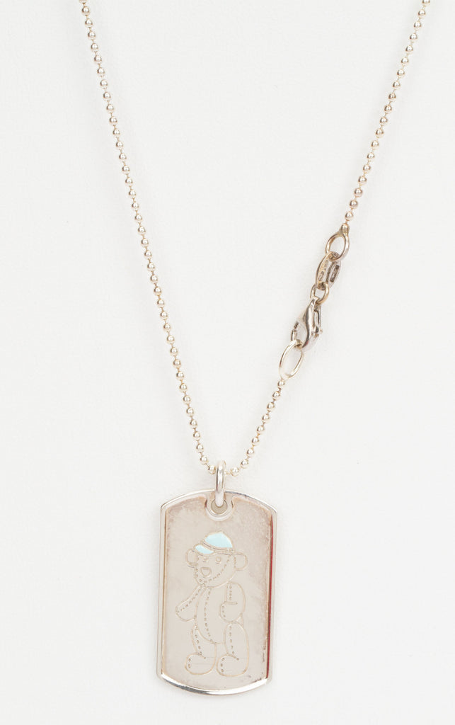 Gucci Sterling Teddy Bear Necklace