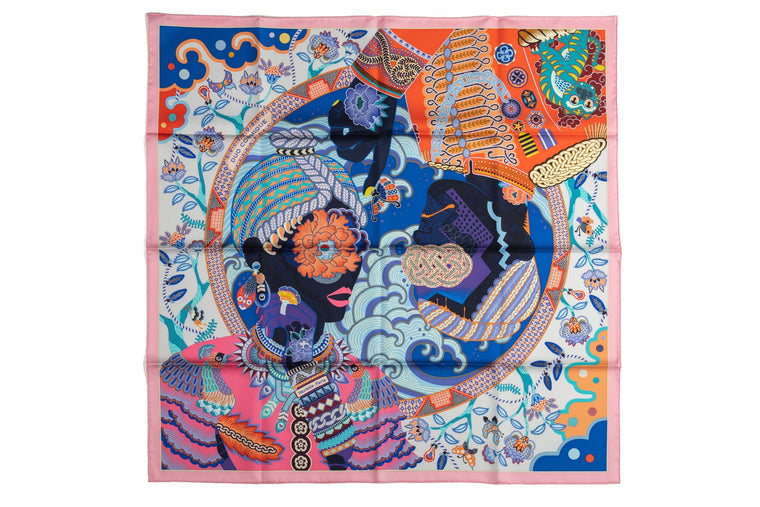 Hermès BNIB Multicolor Silk Scarf