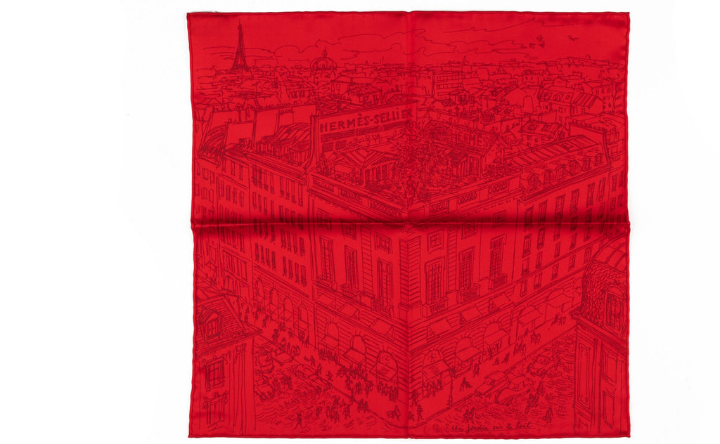 Hermès BNIB Red Rue Foubourg Gavroche