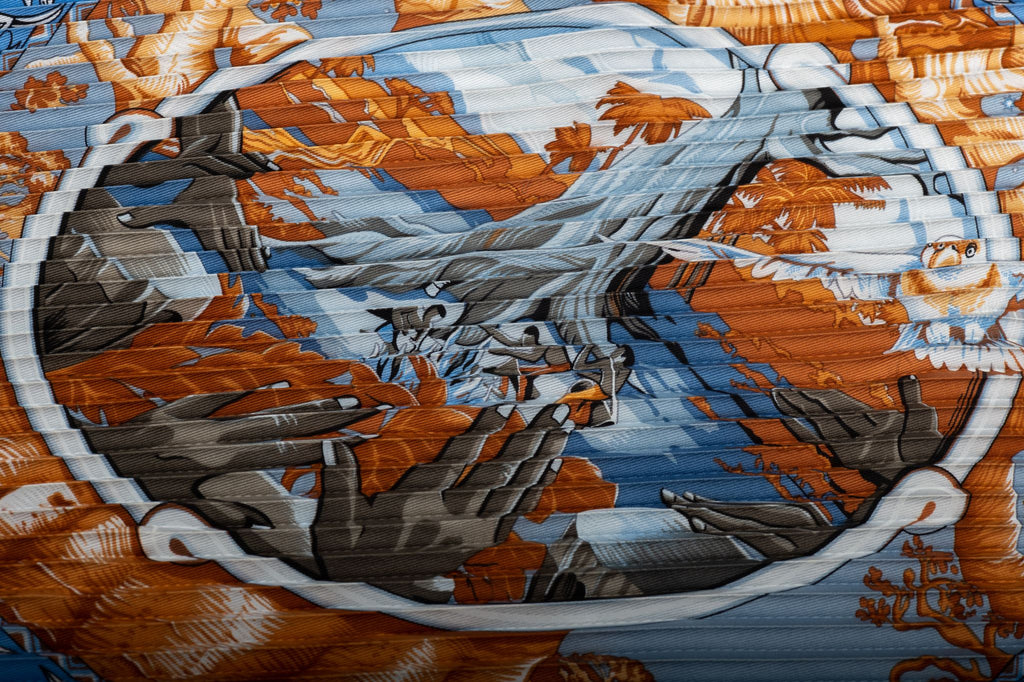 Hermès Au son de tam tam plisse Scarf