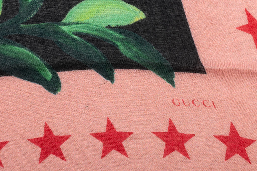 Gucci New Flower Snake Black Shawl