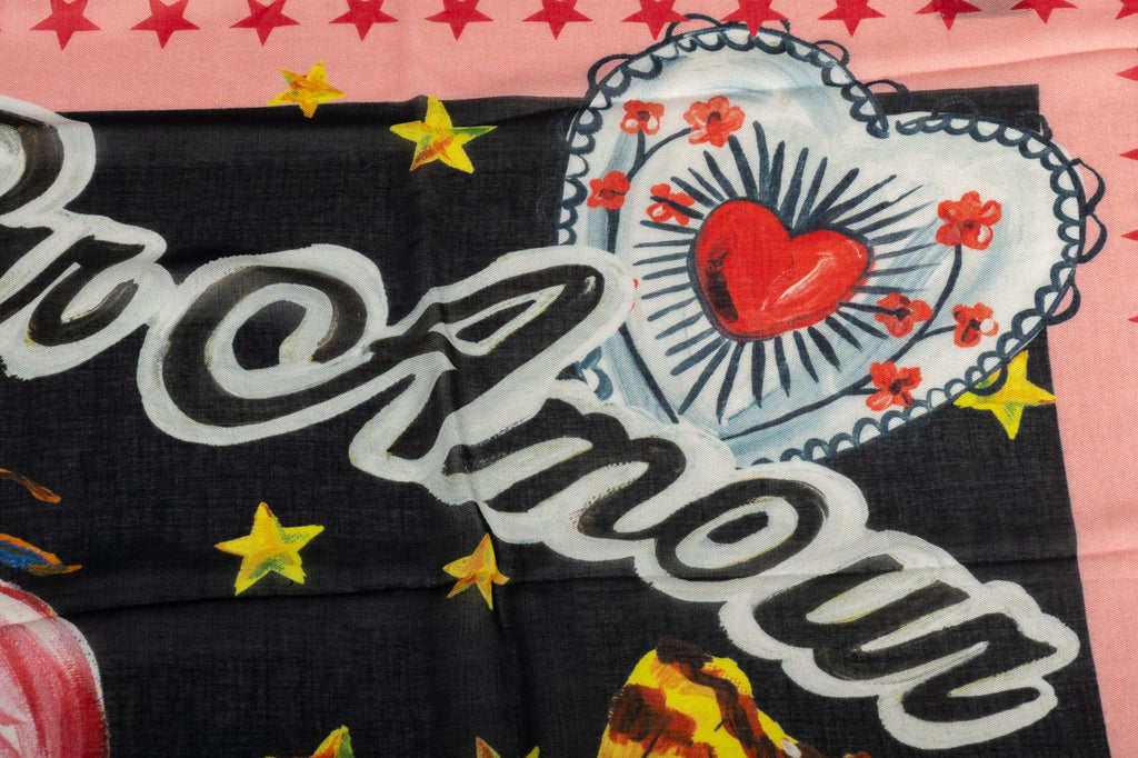 Gucci New Flower Snake Black Shawl