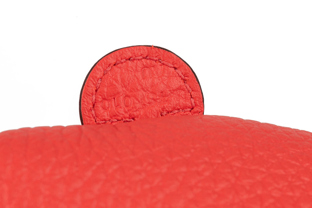 Hermès BNIB Rouge Pivoine Mini Evelyne