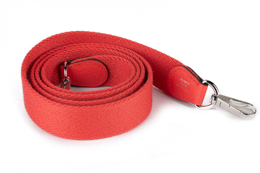 Hermès BNIB Rouge Pivoine Mini Evelyne