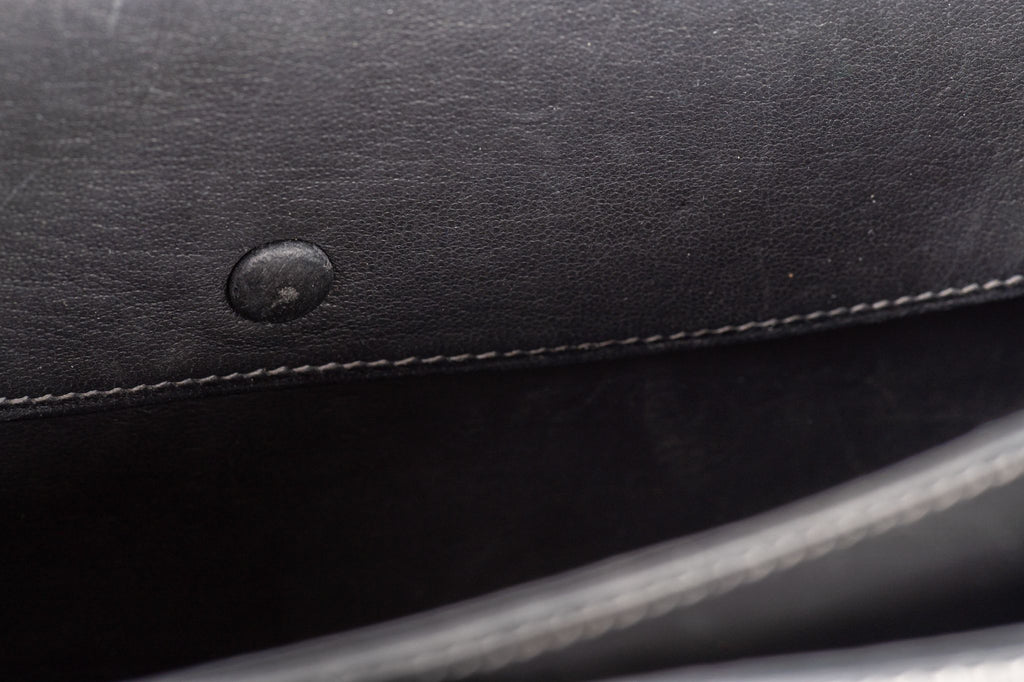 Hermès Vintage Dark Grey Croc Handbag