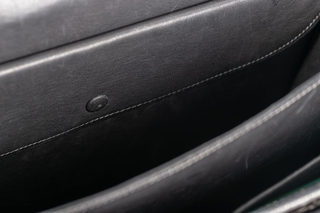 Hermès Vintage Dark Grey Croc Handbag