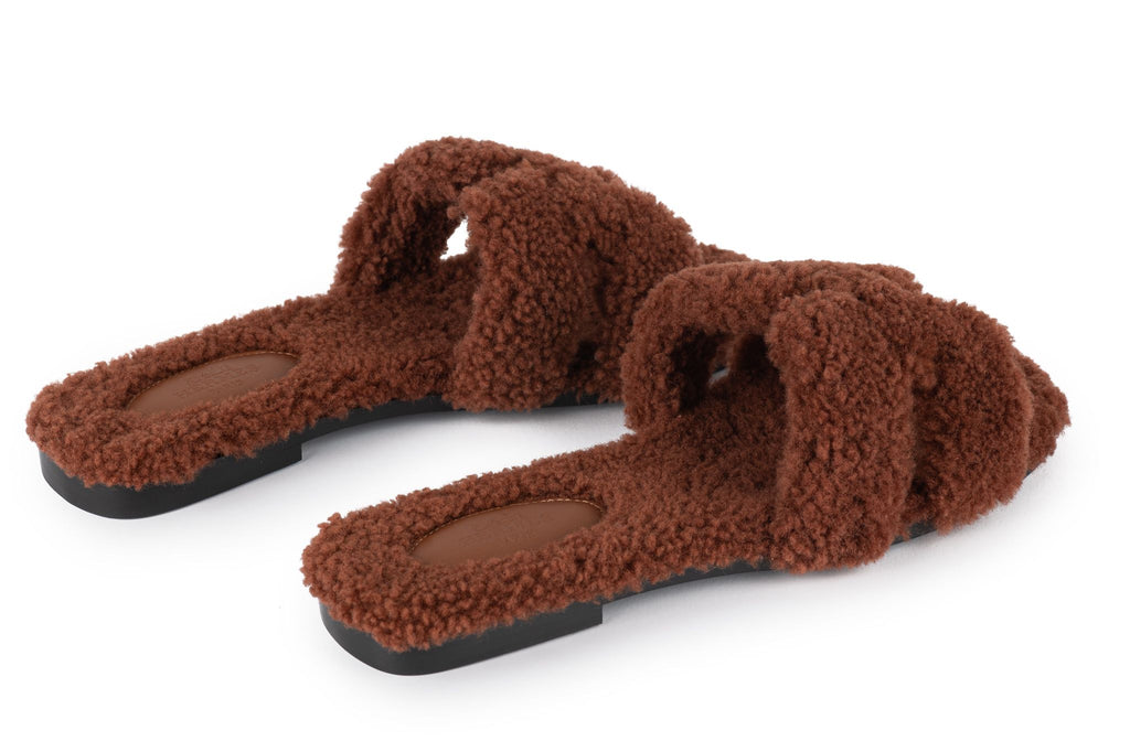 Hermes Shearling Oran Teddy Cognac BNIB