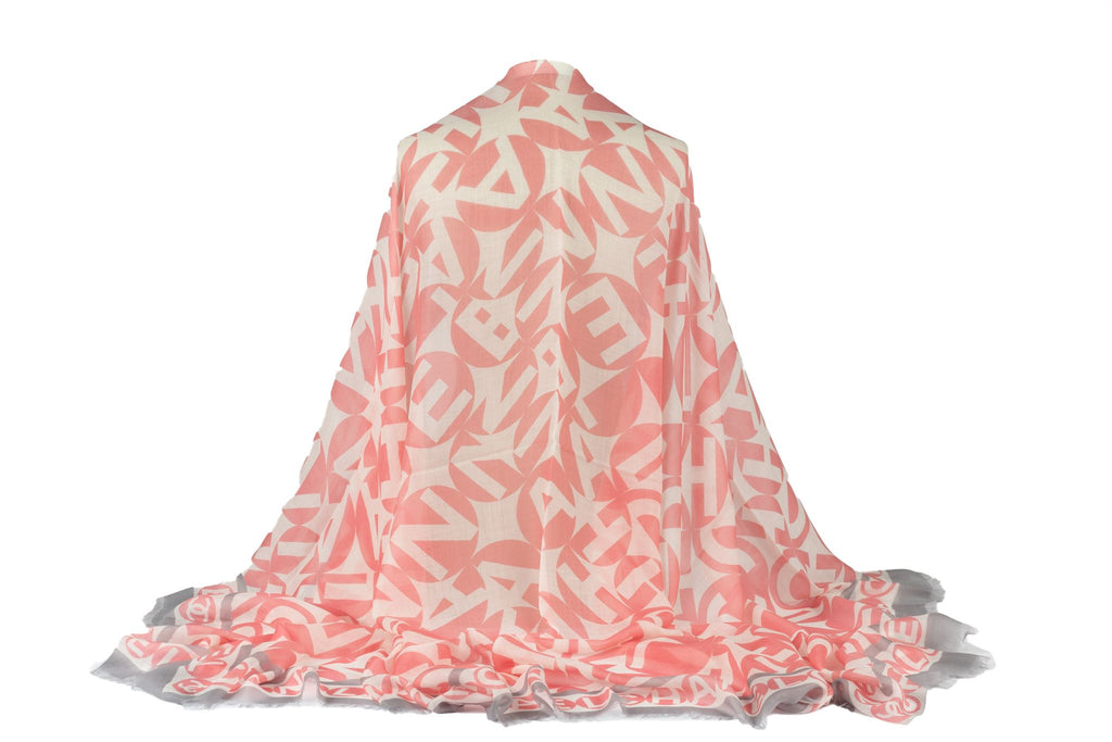 Chanel New Pink Grey Cashmere Shawl