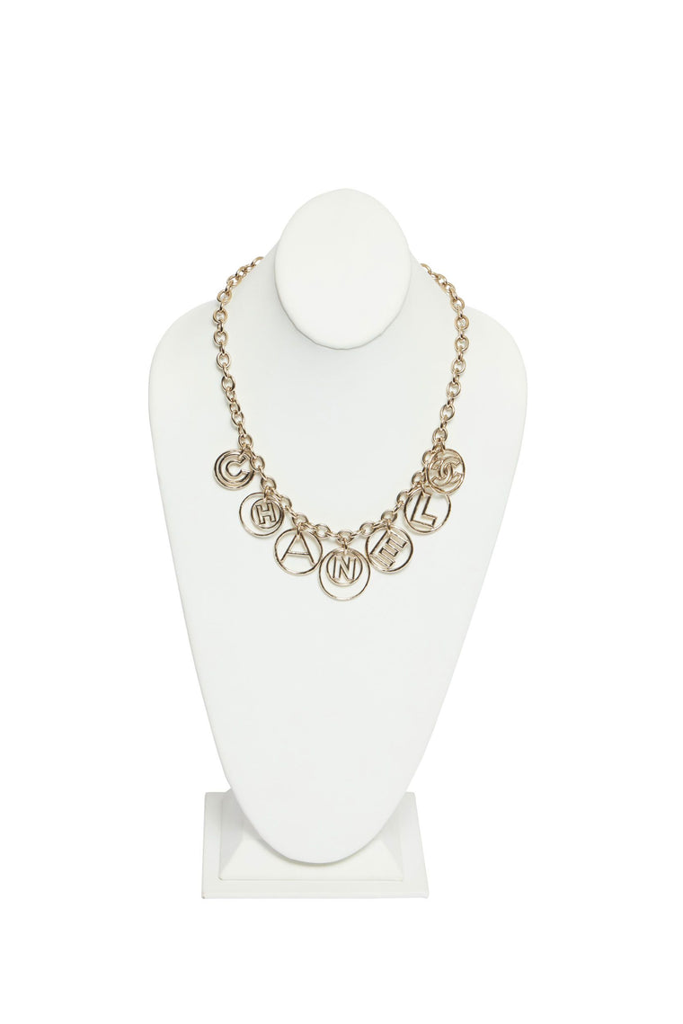 Chanel Champagne Gold Charm Necklace
