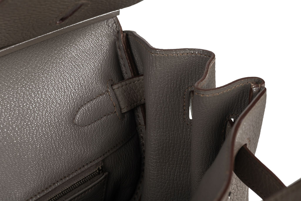 Hermès Birkin 35 Etain Clemence Leather