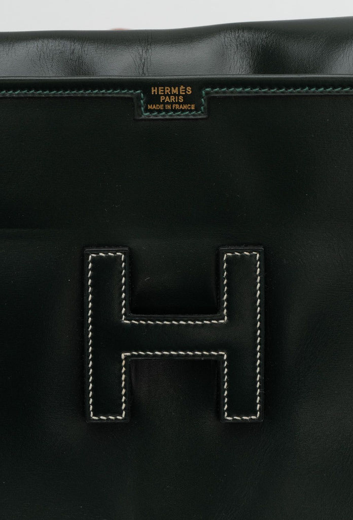 Hermès Jige Clutch Box Calf Green