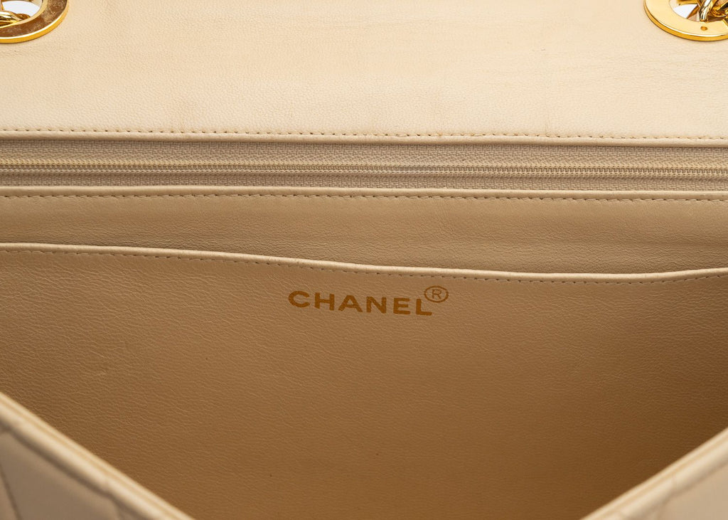 Chanel Beige Jumbo Flap 24kt Gold HDW