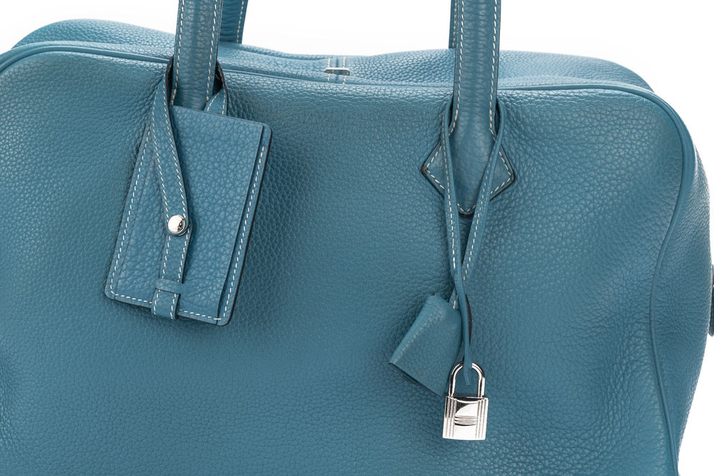 Hermès Victoria Bag Blue Togo Leather