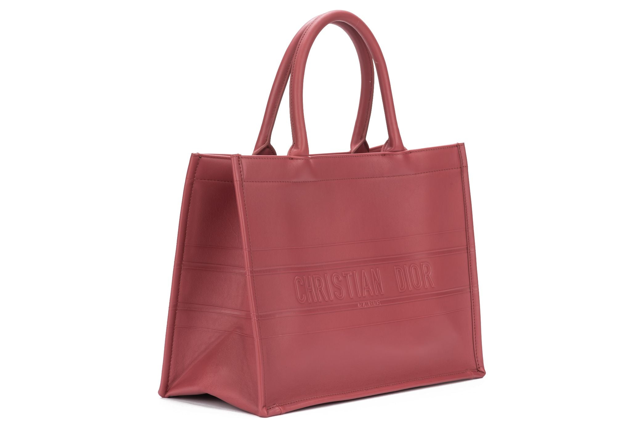 Dior New Medium Book Tote Dark Old Rose