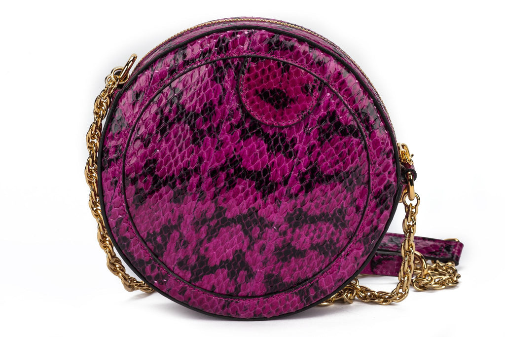 GUCCI Ophidia Watersnake Mini Round Bag