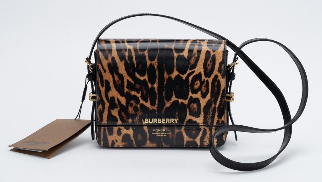 Burberry New Calfskin Black Cheetah Bag