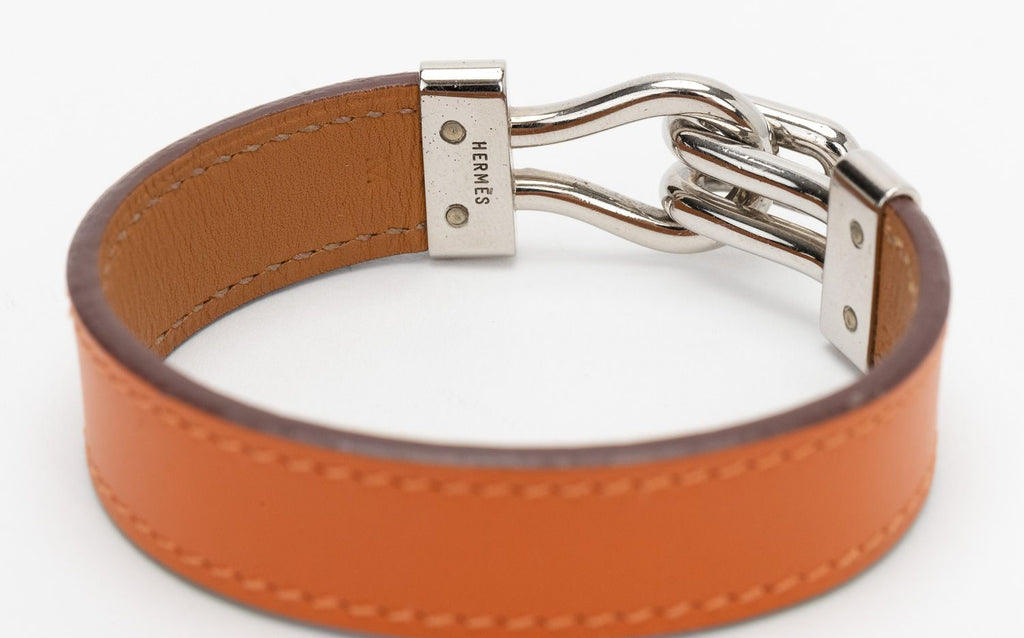 Hermes 2007 Hook Orange Swift Bracelet