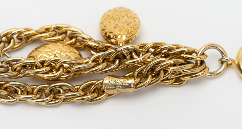 Chanel 70s Vintage Chain Gold Bracelet