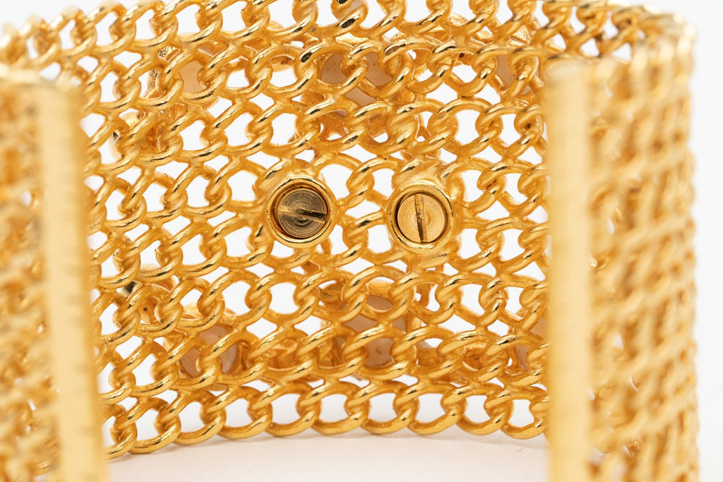 Chanel Gold Tone "Chain" Cuff