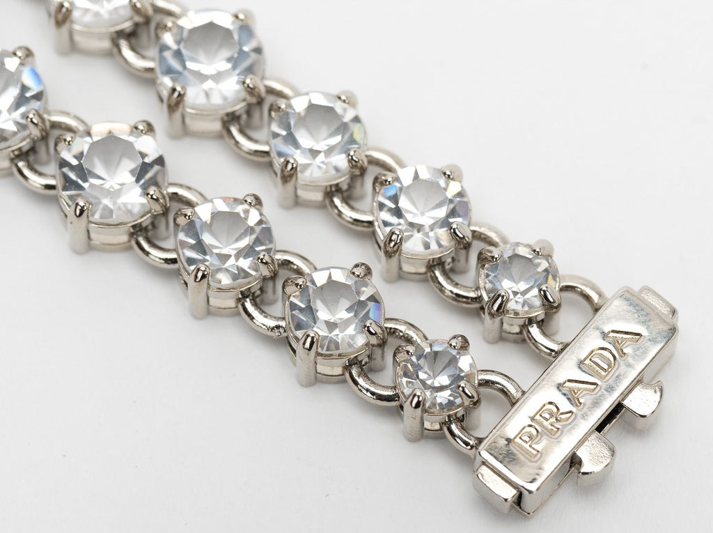 Prada Cream & Swarovski Crystal Bracelet