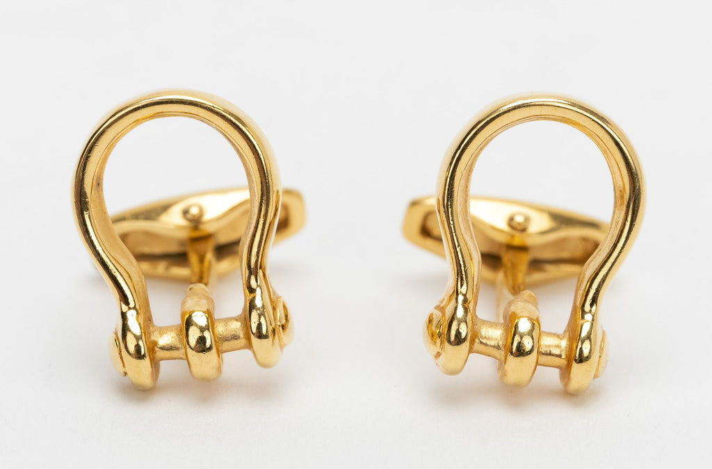 Celine Gold Plated Cufflinks Horse Bit