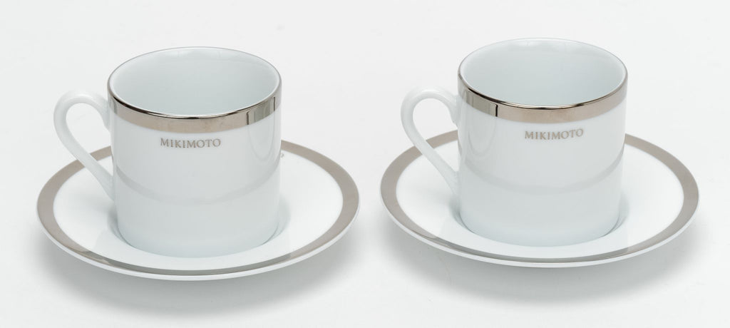 Mikimoto White Platinum Espresso Cups