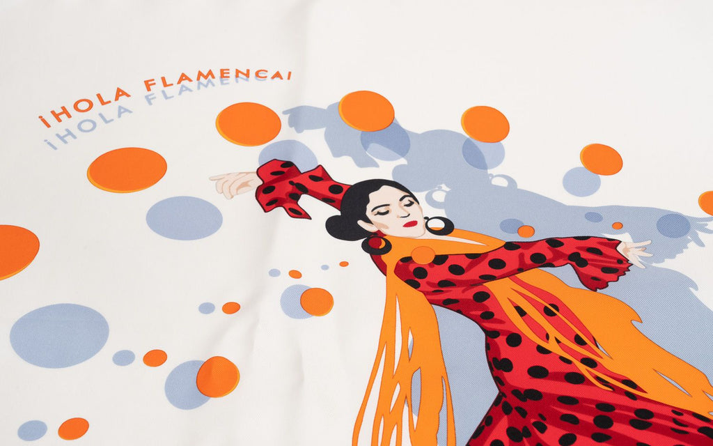Hermès Hola Flamenca Red Silk Scarf