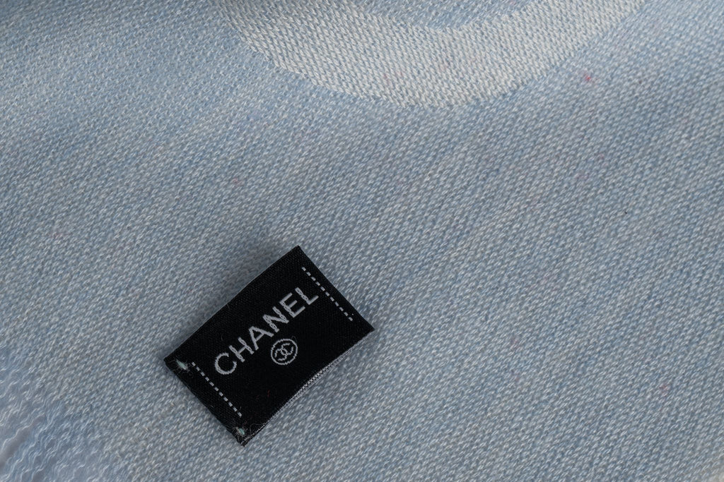 Chanel New Cashmere Shawl Celeste
