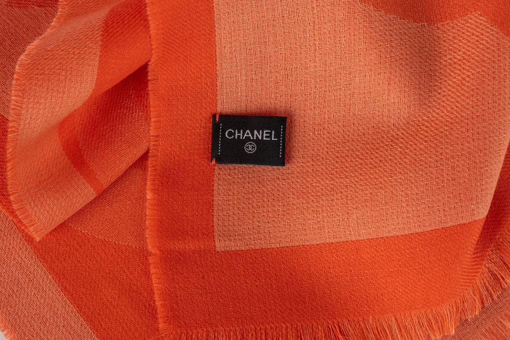 Chanel New Cashmere Shawl Orange