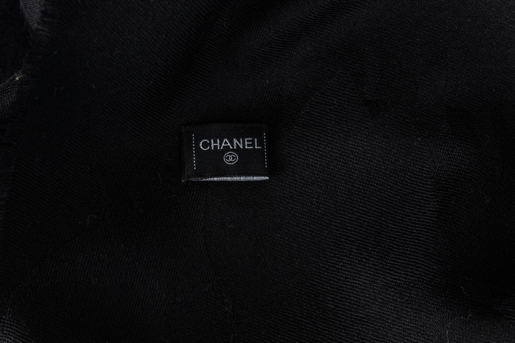 Chanel Black Cashmere Shawl