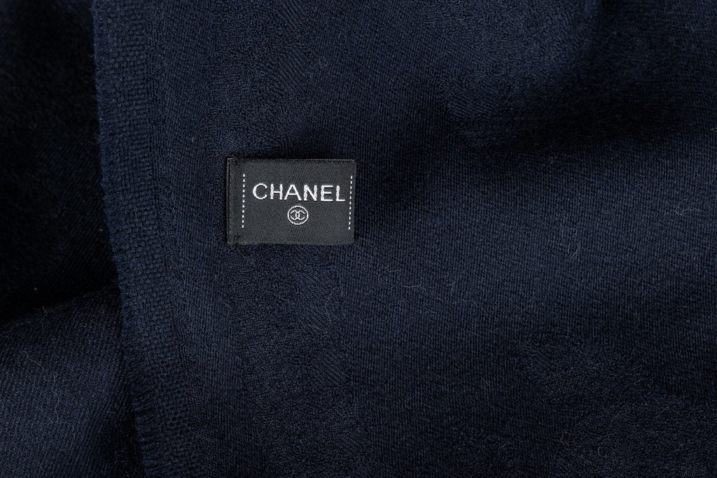 Chanel New Cashmere Shawl Navy